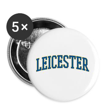 Leicester Varsity Wordmark - Buttons large 2.2''/56 mm (5-pack) - white - Front