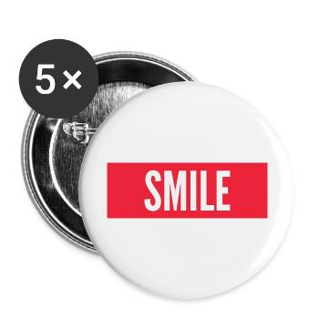 SMILE - Buttons large 2.2''/56 mm (5-pack) - white - Front
