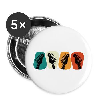 Retro Vintage Guitar Pick For Guitarist - Buttons large 2.2''/56 mm (5-pack) - white - Front