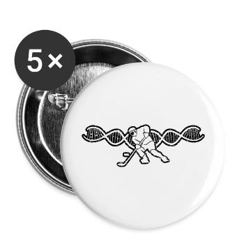 Eishockey Wintersport Eishockeyteam Geschenk - Buttons groß 56 mm (5er Pack) - Weiß - Vorne