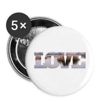 Nature in a love Wonderful views - Buttons large 2.2''/56 mm (5-pack) - white - Front