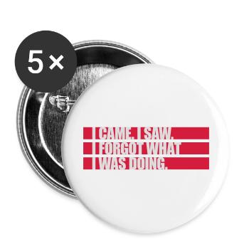I came saw forget - Buttons large 2.2''/56 mm (5-pack) - white - Front