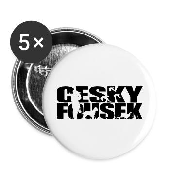 CESKY FOUSEK Chien de chasse Chien de chasse Chiens Wilsigns - Lot de 5 grands badges (56 mm) - blanc - Devant
