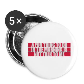 ne me parle pas - Lot de 5 grands badges (56 mm) - blanc - Devant