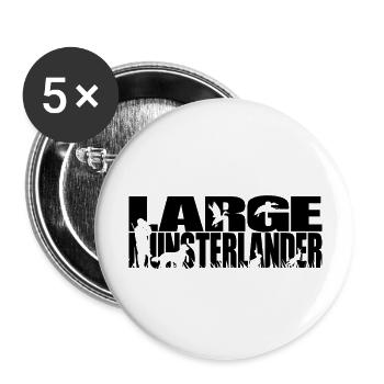 GRAND MUNSTERLANDER Chiens de chasse Chien de chasse Wilsigns - Lot de 5 grands badges (56 mm) - blanc - Devant
