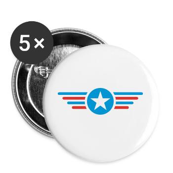 Je suis une star avec des ailes - Lot de 5 grands badges (56 mm) - blanc - Devant