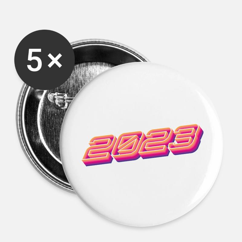 2023 - Buttons large 2.2''/56 mm (5-pack) - white