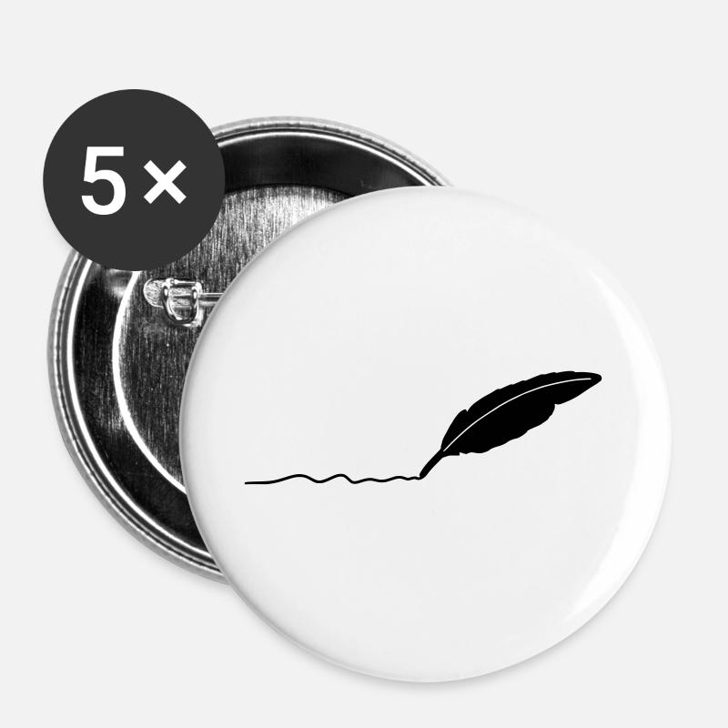 writing pen - Buttons large 2.2''/56 mm (5-pack) - white