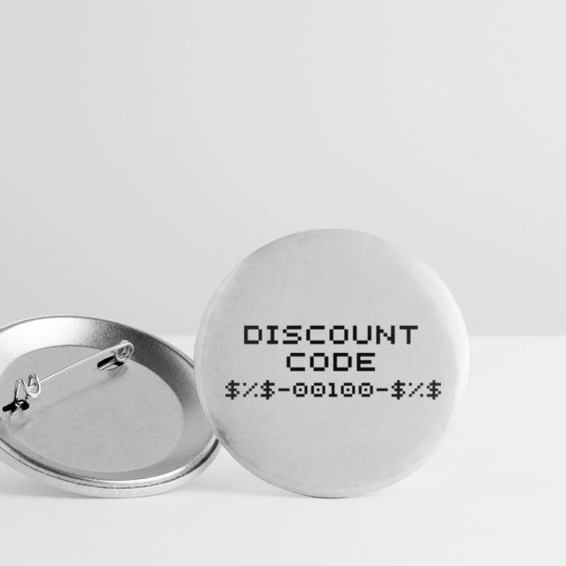 Rabattcode/Rabattcode Buttons groß 56 mm (5er Pack)