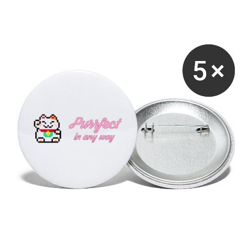 Purrfect in any way (Pink) - Buttons large 2.2''/56 mm (5-pack)