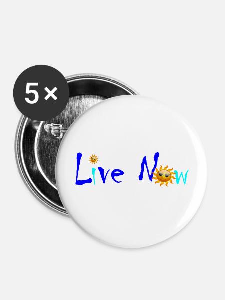 Live Sun - Buttons groß 56 mm (5er Pack) - Weiß