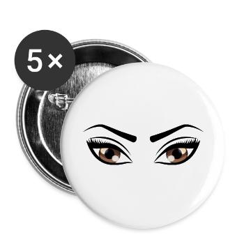 Augen - Buttons groß 56 mm (5er Pack) - Weiß - Vorne