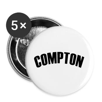 compton shirt - Buttons groß 56 mm (5er Pack) - Weiß - Vorne