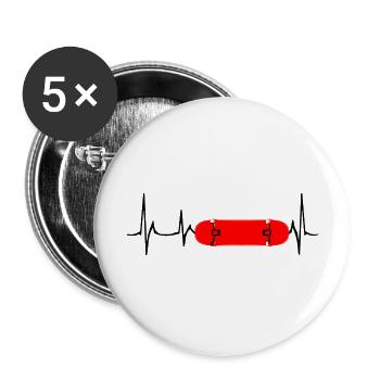 Skateboard SUP Surfing - Buttons large 2.2''/56 mm (5-pack) - white - Front