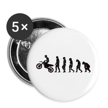 Motorcross Motorcycle Motorcycle Fan Motorcyclist - Buttons large 2.2''/56 mm (5-pack) - white - Front