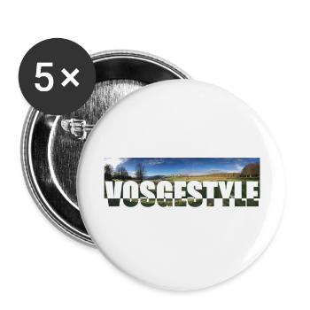 Vogesen-Briefe - Buttons groß 56 mm (5er Pack) - Weiß - Vorne