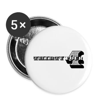 34th Birthday Gift Ideas for Him Men Shirt - Buttons large 2.2''/56 mm (5-pack) - white - Front