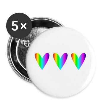 PAPA. VATERTAG. ALLES GUTE ZUM GEBURTSTAG, PAPA. HERZ - Buttons groß 56 mm (5er Pack) - Weiß - Vorne