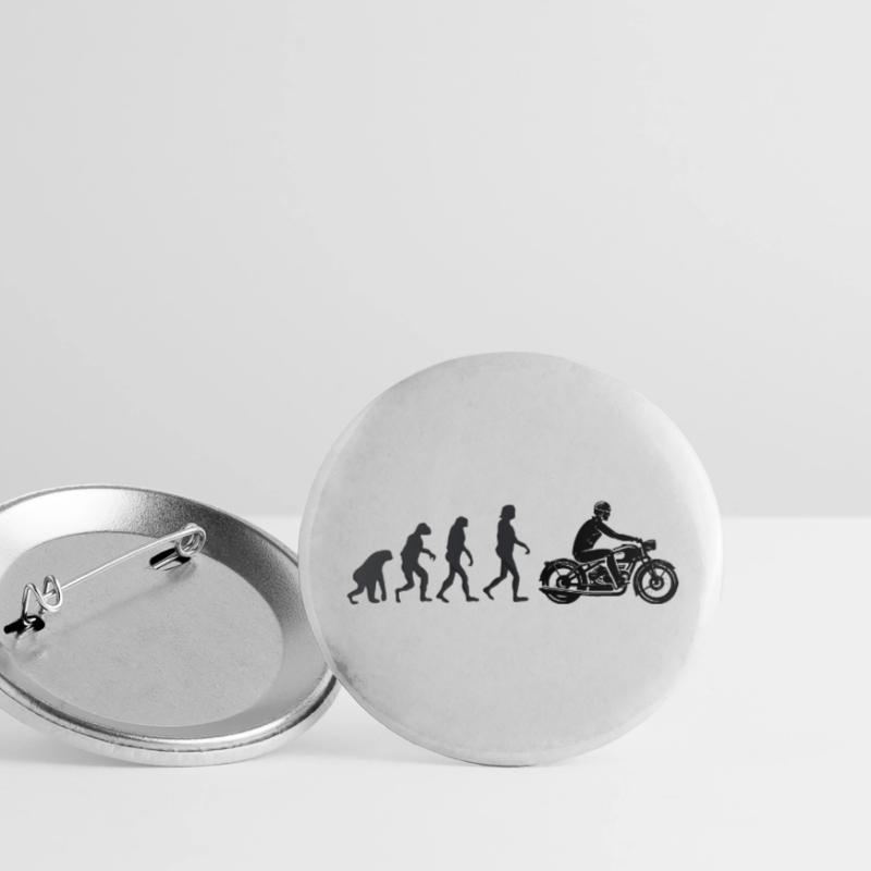 Biker - Human evolution Buttons large 2.2''/56 mm (5-pack)