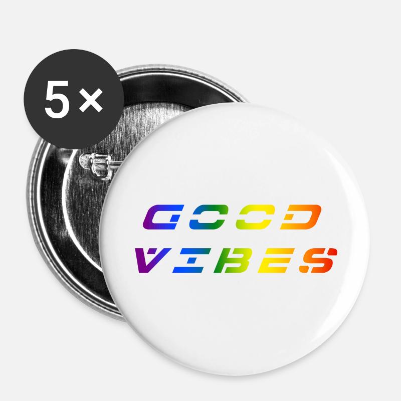 Good Vibrations - Buttons large 2.2''/56 mm (5-pack) - white