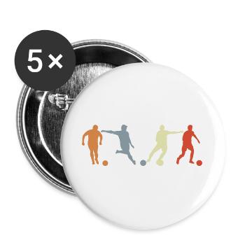 Soccer Player Drawing - Buttons large 2.2''/56 mm (5-pack) - white - Front