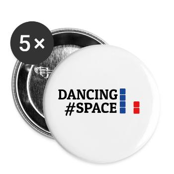 Dancing Dance Music - Buttons groß 56 mm (5er Pack) - Weiß - Vorne