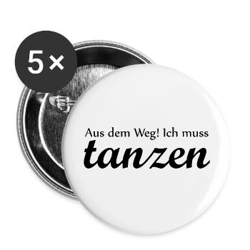 Dancing Dance Music - Buttons groß 56 mm (5er Pack) - Weiß - Vorne