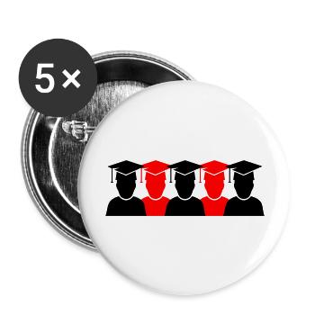 Students Diplomas 2 - Buttons large 2.2''/56 mm (5-pack) - white - Front