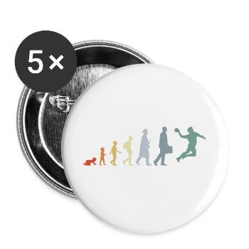 Vintage Handball Evolution - Buttons groß 56 mm (5er Pack) - Weiß - Vorne
