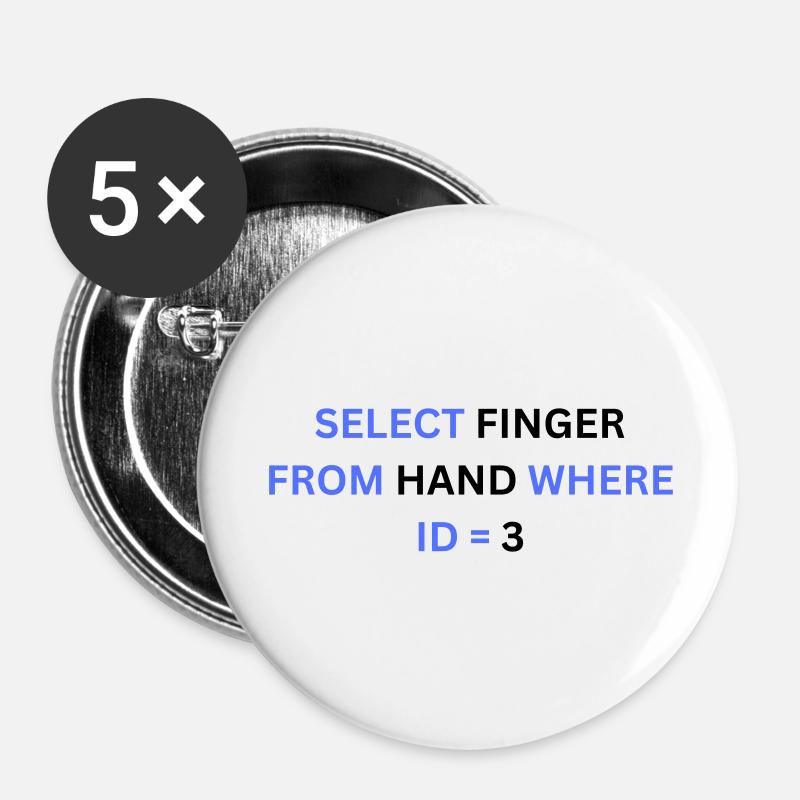 Select - Buttons large 2.2''/56 mm (5-pack) - white