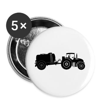 Tractor with vulture tank - Buttons large 2.2''/56 mm (5-pack) - white - Front