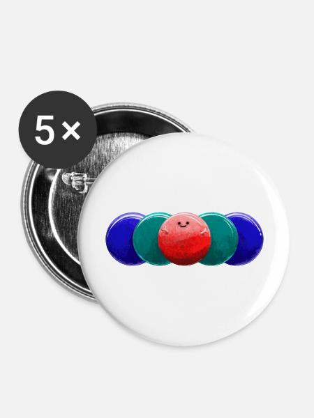 Ballspiel - Buttons groß 56 mm (5er Pack) - Weiß