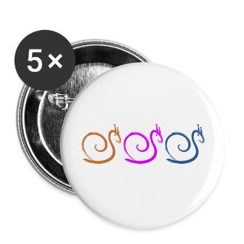 Snails - Buttons large 2.2''/56 mm (5-pack) - white - Front