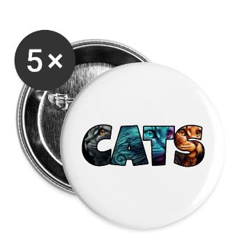 My Design - Buttons groß 56 mm (5er Pack) - Weiß - Vorne