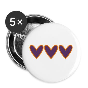COUPLE. JUST MARRIED. EVJF. SAINT VALENTIN. MARIES - Lot de 5 grands badges (56 mm) - blanc - Devant