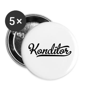 Konditor - Buttons groß 56 mm (5er Pack) - Weiß - Vorne