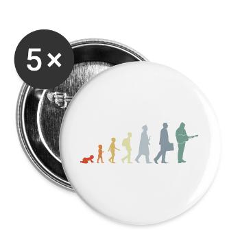 Guitarist Evolution - Buttons large 2.2''/56 mm (5-pack) - white - Front