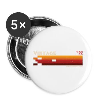 Vintage Stripe Gradient Aged to Perfection - Buttons large 2.2''/56 mm (5-pack) - white - Front