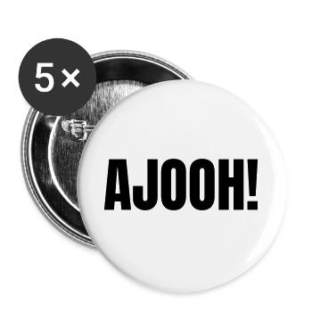 Ajooh - Buttons groß 56 mm (5er Pack) - Weiß - Vorne