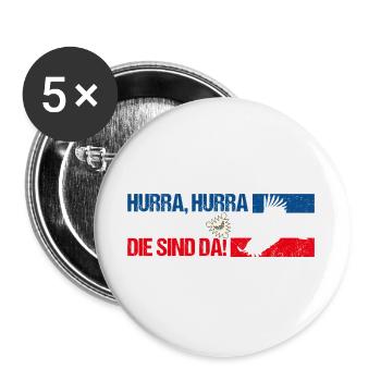 Kiel Fußball - Buttons groß 56 mm (5er Pack) - Weiß - Vorne