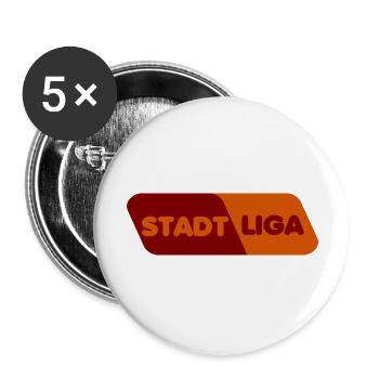 Statement logo STADTLIGA - Lot de 5 grands badges (56 mm) - blanc - Devant