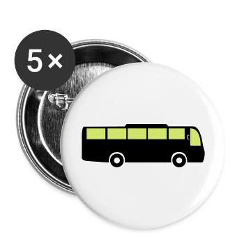 bus - Buttons groß 56 mm (5er Pack) - Weiß - Vorne
