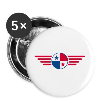 J’aime le Panama, T-shirt design de style élégance - Lot de 5 grands badges (56 mm) - blanc - Devant