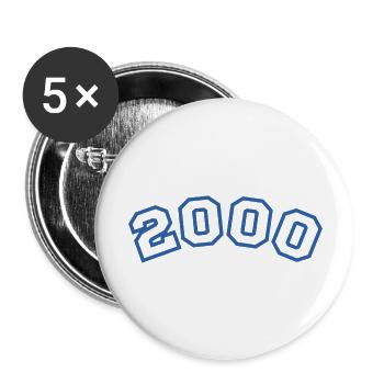2000 Sport Blue - Buttons large 2.2''/56 mm (5-pack) - white - Front