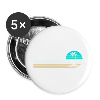 Beach skyline - Buttons large 2.2''/56 mm (5-pack) - white - Front