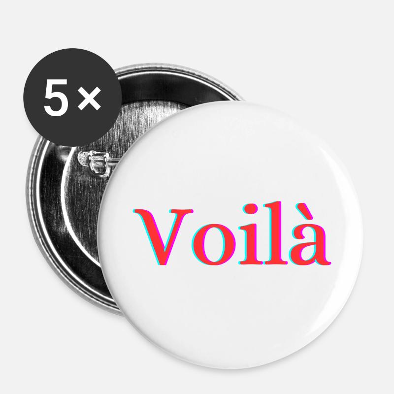 Voilà - Buttons large 2.2''/56 mm (5-pack) - white