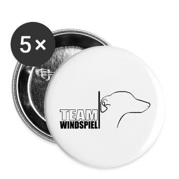 ÉQUIPE Greyhound Dogs Chien Greyhounds Wilsigns - Lot de 5 grands badges (56 mm) - blanc - Devant