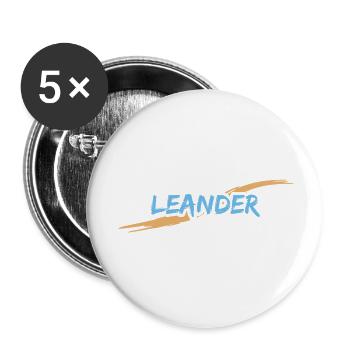 Léandre Léandre - Lot de 5 grands badges (56 mm) - blanc - Devant