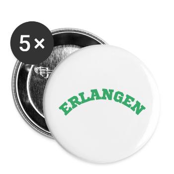 Erlangen - Buttons groß 56 mm (5er Pack) - Weiß - Vorne