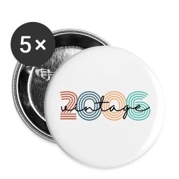 2006 vintage rétro - Lot de 5 grands badges (56 mm) - blanc - Devant